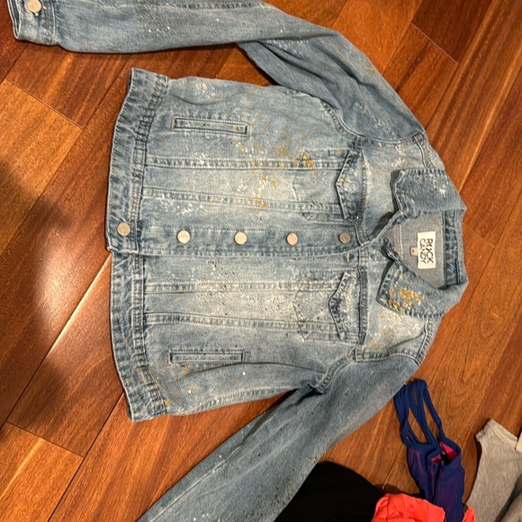 Blue splatter Jean jacket - Picture 1 of 2